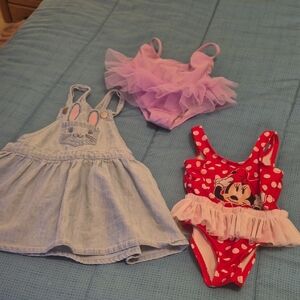 2 Baithing Suit & Dress 12 Months